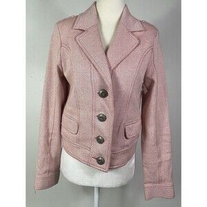 CABI WOMENS AMELIA Red 5301 LONG SLEEVE BUTTON UP BLAZER JACKET S Preppy Elle W